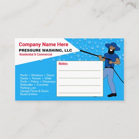 Druckwäsche und -reinigung Vorlagenzuordnung Visitenkarte (Rückseite)