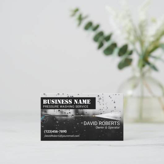 Druckwaschen des Powers Waschfenster Reinigung Visitenkarte (Stehend Vorderseite)