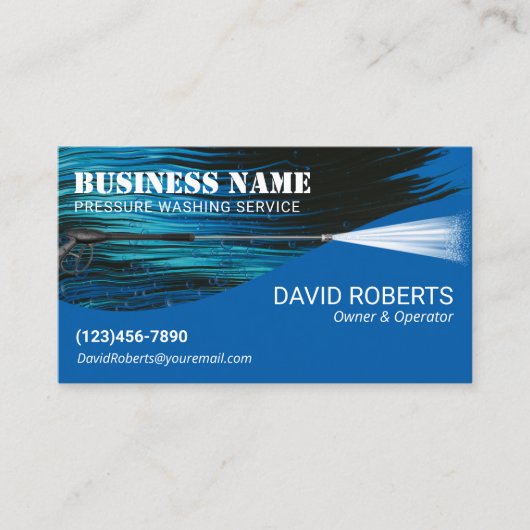 Druckwäscher Beruflicher Power Reinigung Visitenkarte (Vorderseite)
