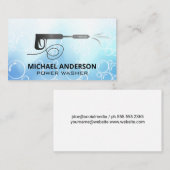 Druckwäscher-Logo | Soap Bubbles Business Card Visitenkarte (Vorne/Hinten)