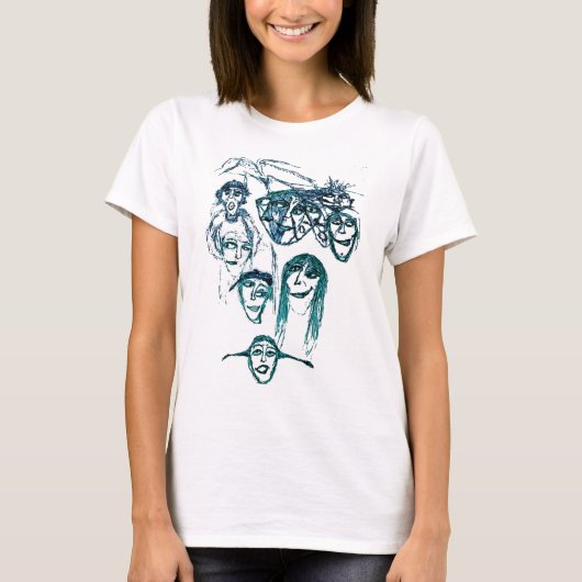 druckweiß T-Shirt (Vorderseite)