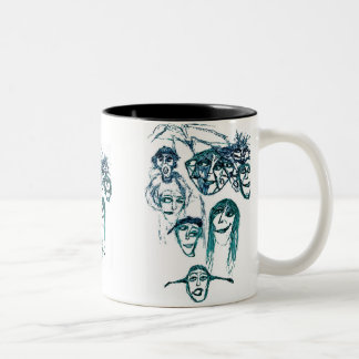 druckweiß zweifarbige tasse