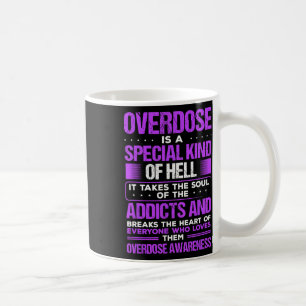 Drug Abuse Purple Ribbon Addict Overdose Awareness Kaffeetasse