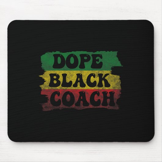 Drug Black Coach Afrikanische schwarze Geschichte Mousepad (Vorne)