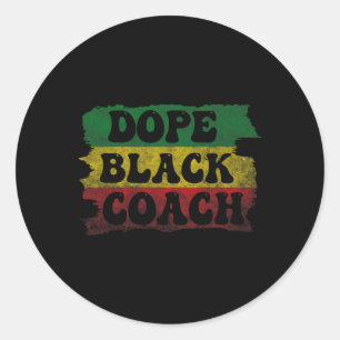 Drug Black Coach Afrikanische schwarze Geschichte Runder Aufkleber