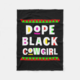 Drug Black Cowgirl Horseback Afrikanischer Amerika Fleecedecke
