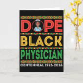 Drug Black Physician Centennial 1926 2026 Black Hi Karte (Gelbe Blume)