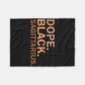Drug Black Sagittarius Melanin African Zodiac Sagi Fleecedecke (Vorderseite (Horizontal))