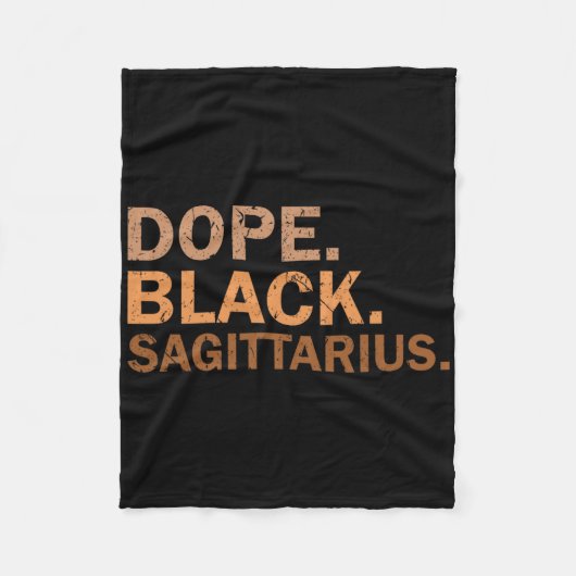 Drug Black Sagittarius Melanin African Zodiac Sagi Fleecedecke (Vorderseite)