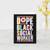 Drug Black Social Worker African American Social W Karte (Gelbe Blume)