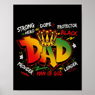 Drug Black Vater Juneteenth Vatertag Schwarzer Kön Poster
