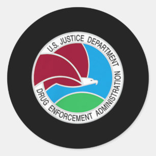 Drug Enforcement Administration DEA US Justice Runder Aufkleber