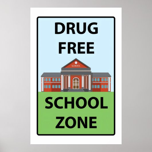 Drug Free for School Banner Poster (Vorne)