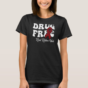 Drug free Red Ribbon Wewareness Say No to Drug T-Shirt