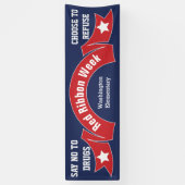 Drug Free Ribbon Week Banner (Vertikal)