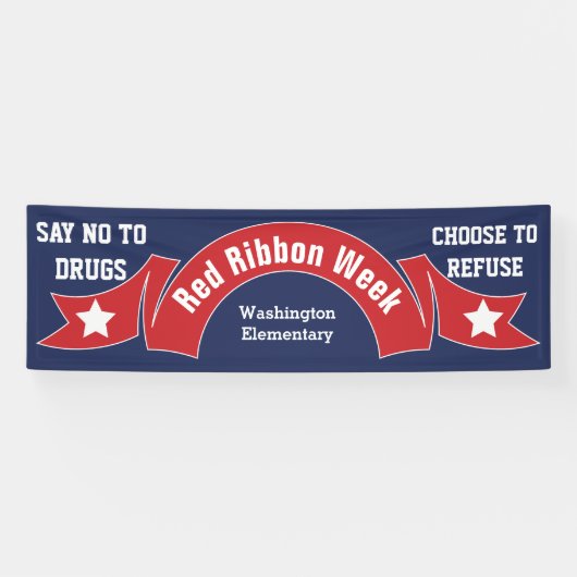 Drug Free Ribbon Week Banner (Horizontal)