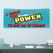 Drug Free School Red Ribbon Hero Power Banner (Messe)