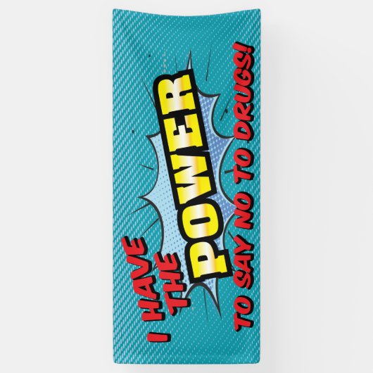 Drug Free School Red Ribbon Hero Power Banner (Vertikal)
