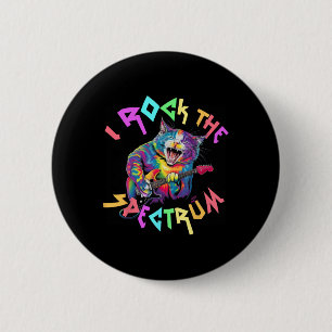 Drug I rock the spectrum autism Vater Peace Liebe Button