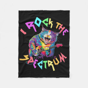 Drug I rock the spectrum autism Vater Peace Liebe Fleecedecke