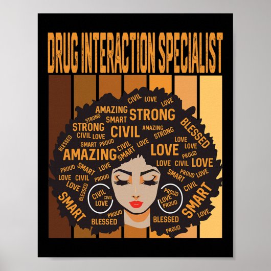 Drug Interaction Specialist Black History Month Pr Poster (Vorne)