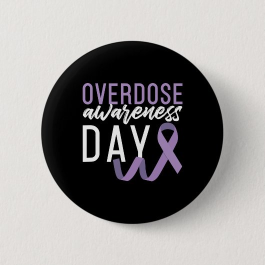 Drug Overdose Awareness Day Erholung nüchtern Sobr Button (Vorderseite)