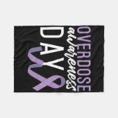 Drug Overdose Awareness Day Erholung nüchtern Sobr Fleecedecke (Vorderseite (Horizontal))