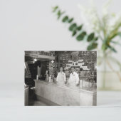 Drug Store Soda Fountain, 1921 Postkarte (Stehend Vorderseite)