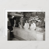 Drug Store Soda Fountain, 1921 Postkarte (Vorne/Hinten)