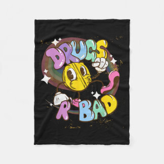 Drugs Are Bad - Funny Graphic Fleecedecke