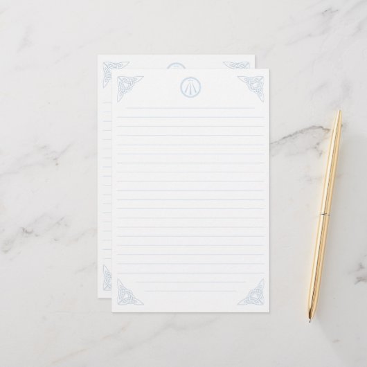 Druid Awen Celtic Stationery Paper (Vorderseite/Rückseite Beispiel)