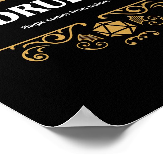 Druid Class Tabletop RPG Gaming Poster (Ecke)