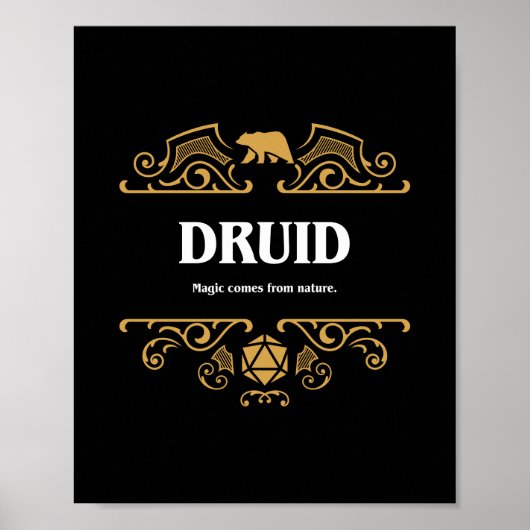 Druid Class Tabletop RPG Gaming Poster (Vorne)