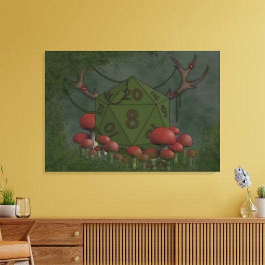 Druid D20 Leinwanddruck (Insitu (Wohnzimmer))
