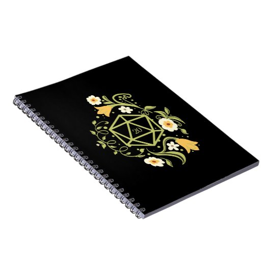 Druid D20 Würfel Pflanze und Blume Tablette RPG Notizblock (Rechte Seite)