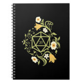 Druid D20 Würfel Pflanze und Blume Tablette RPG Notizblock (Vorderseite)