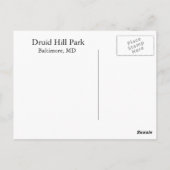Druid Hill Park Postkarte (Rückseite)