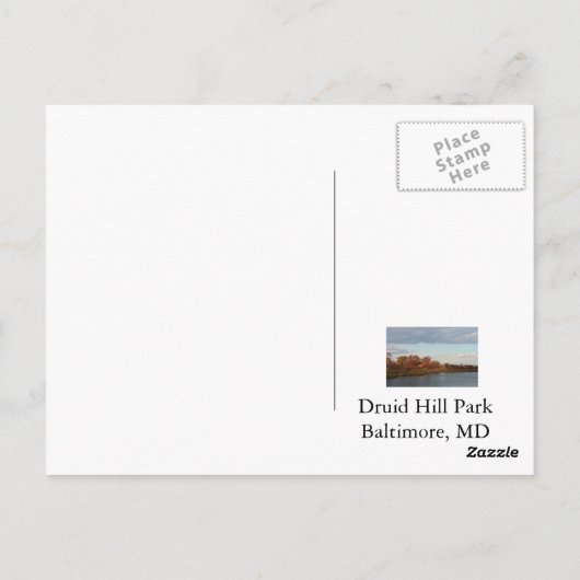 Druid Hill Park Postkarte (Rückseite)