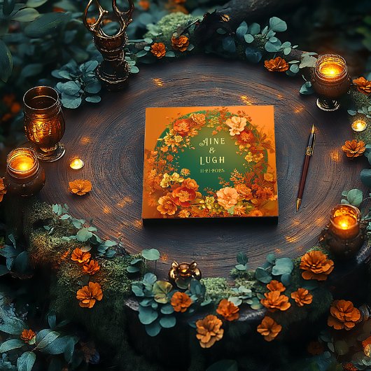 Druid Hills Gold Foil Wedding Guest Book Gästebuch