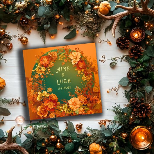 Druid Hills Gold Foil Wedding Guest Book Gästebuch