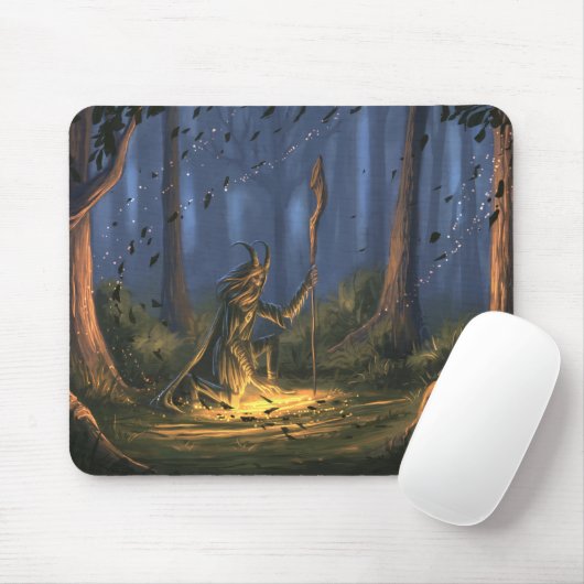 Druid im Wald Mousepad (Mit Mouse)