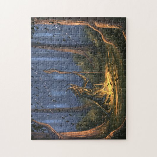 Druid im Wald Puzzle (Vertikal)