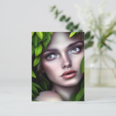 Druid Nature Goddess Woman Fantasy Art Postkarte (Stehend Vorderseite)