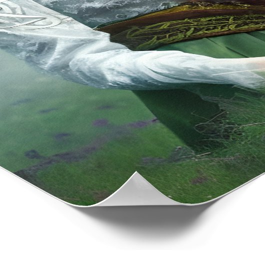 Druid Queen Fantasy Art Poster (Ecke)