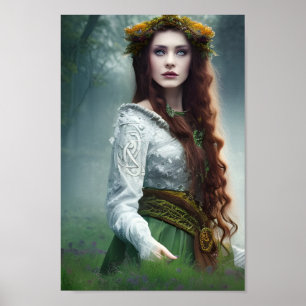 Druid Queen Fantasy Art Poster