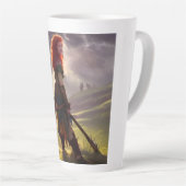 Druid Warrior Princess Fantasy Art Milchtasse (Rechte Ecke)