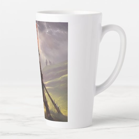 Druid Warrior Princess Fantasy Art Milchtasse (Rechts)