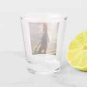 Druid Warrior Princess Fantasy Art Schnapsglas (Rückseite)