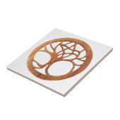 Druide-Baum mit verstecktem keltischem Pentagramm Fliese (Seite)