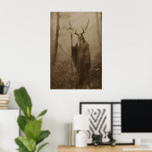Druide des Waldes, Vintage-Fotografie, Kunst Poster (Heimbüro)